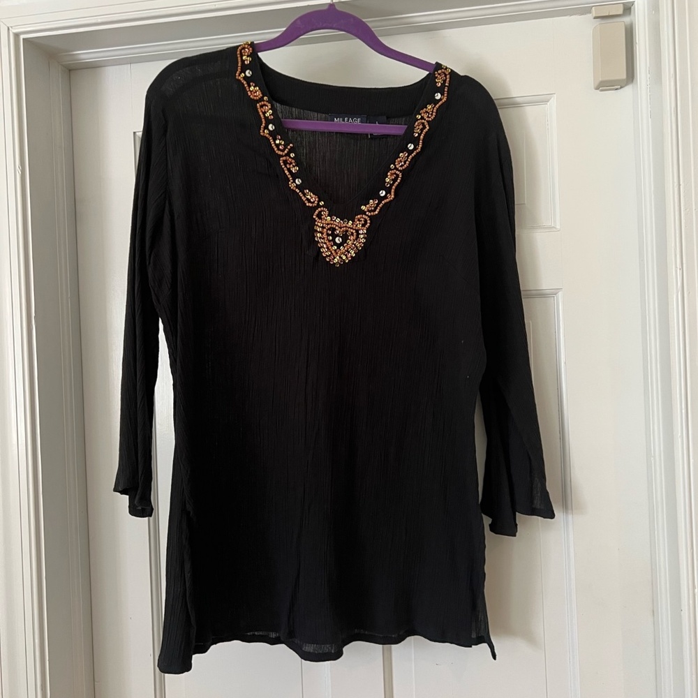 Mileage Bohemian Long Sleeve Light Top Size M / L
